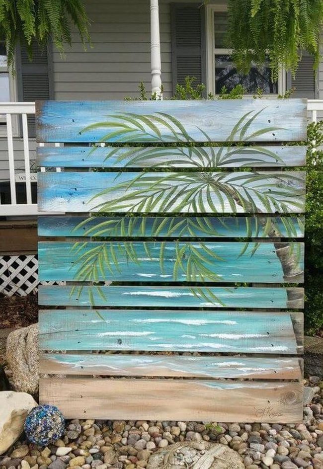 Ocean Blue Wood Palms