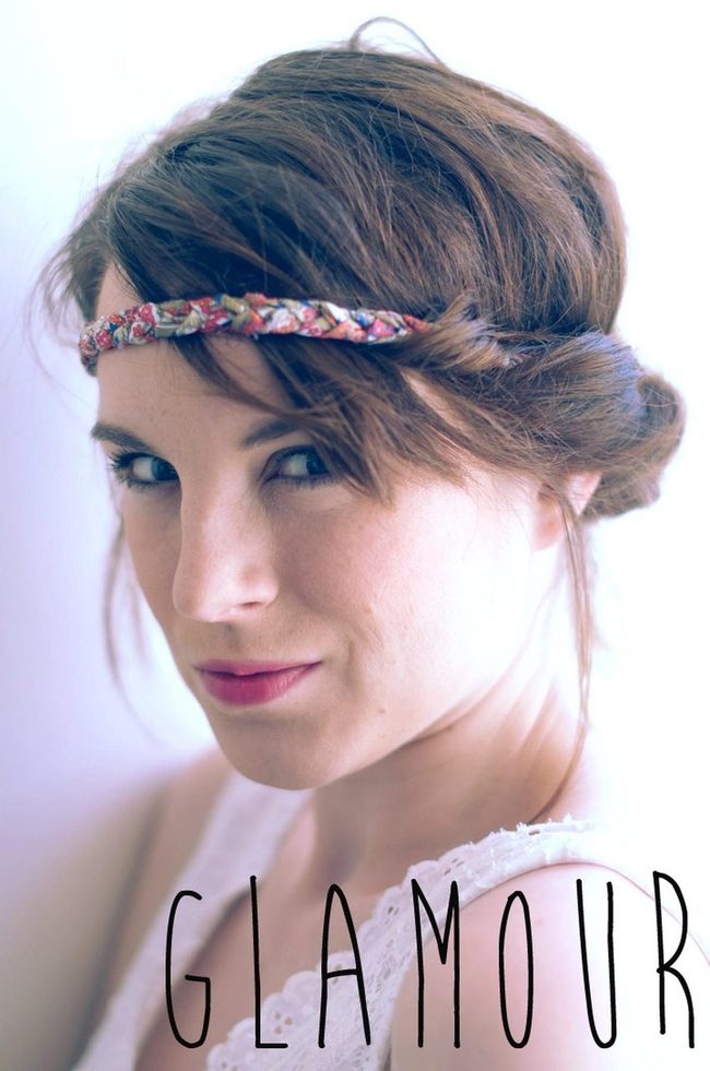 Brown Hair Pink Lips Elegance