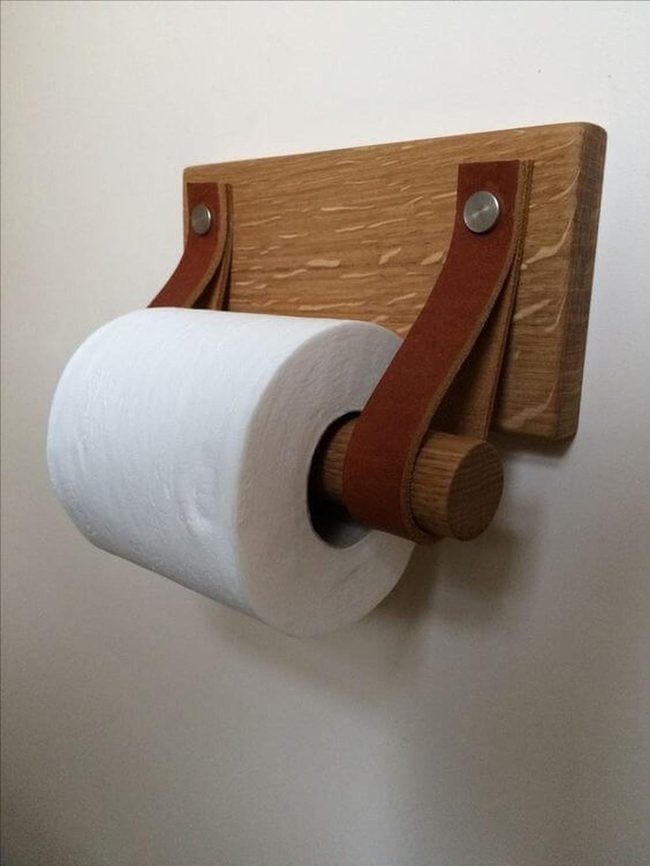 Leather Strap Wood Holder