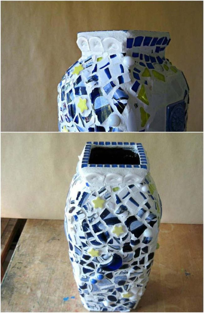 Colorful Shards Mosaic Vase