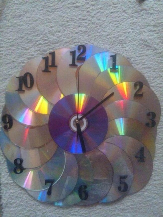 Iridescent Cd Clock Spiral