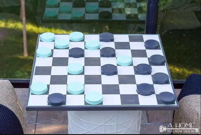 Oversized Wooden Checkers Yard