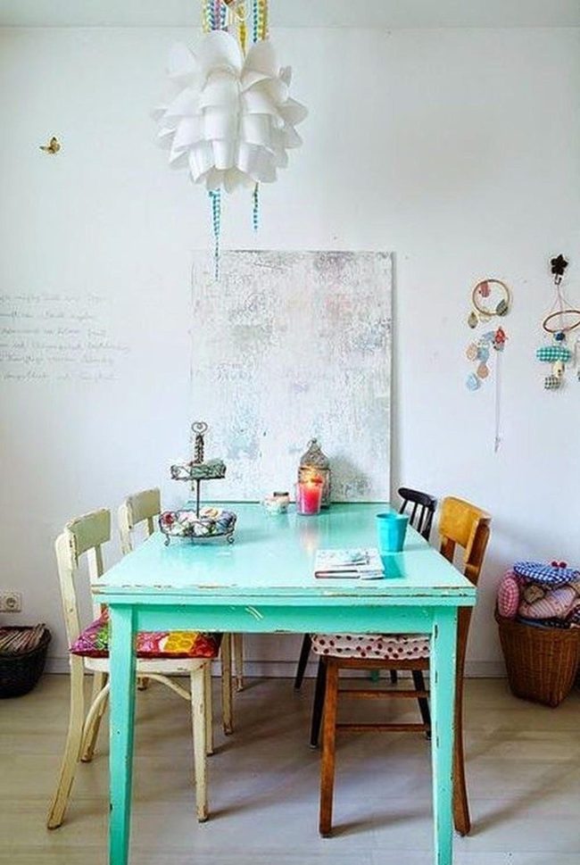 Turquoise Table Statement
