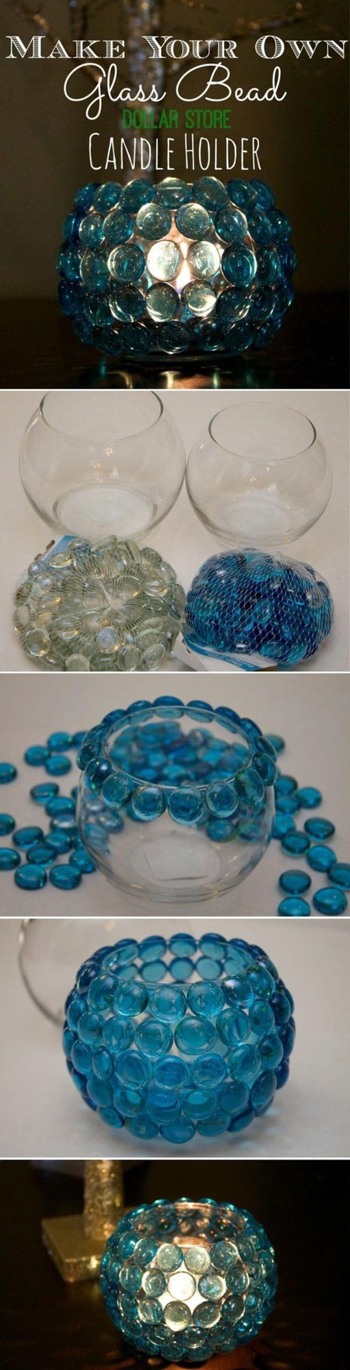 Jeweled Glass Votive Sparkle