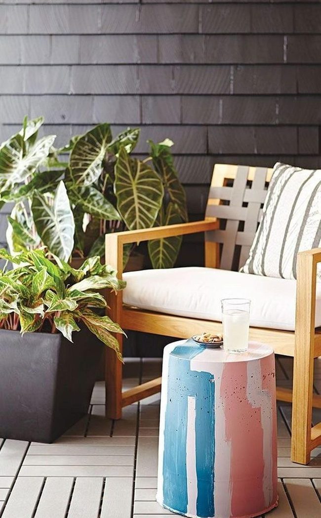 Dark Shiplap With Colorful Table