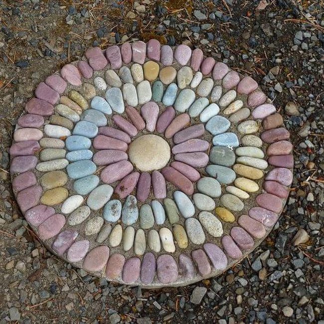 Concentric Pebble Stepping Stone
