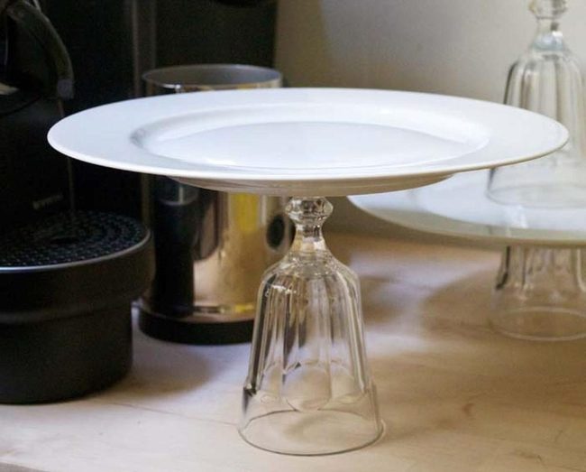 Upside-Down Glass Cake Stands