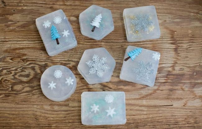Geometric Resin Snowflake Ornaments