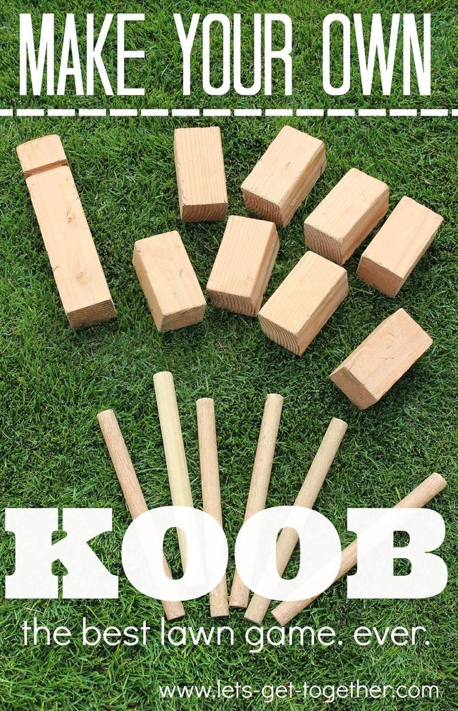 Wooden Kubb Lawn Strategy