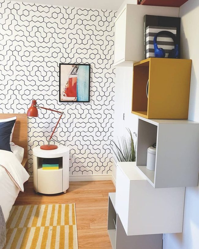 Geometric Color Blocks Wall Storage