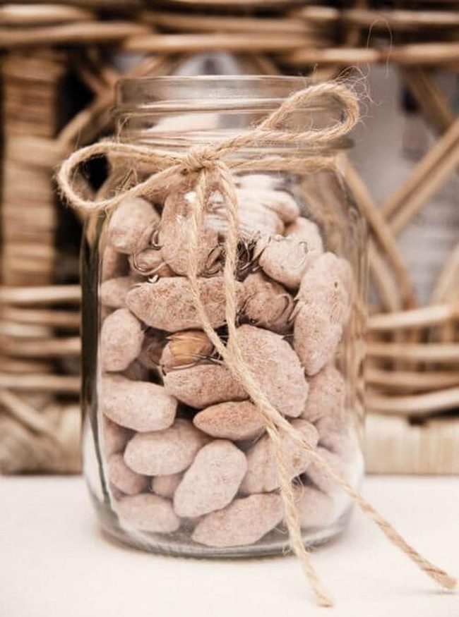 Stone Filled Jar Garden Display