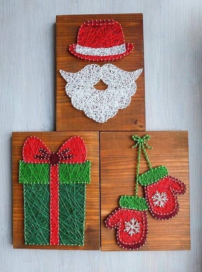 Red String Santa Trio