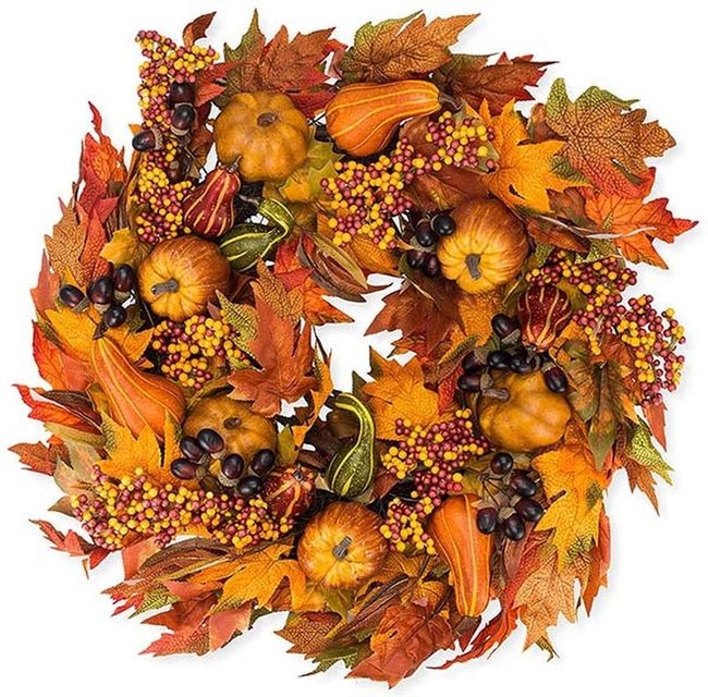 Autumn Harvest Pumpkin Wreath