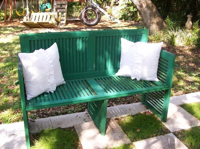 Weathered Wood Garden Bench