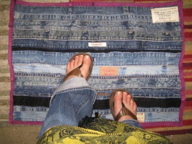 Recycled Denim Floor Art