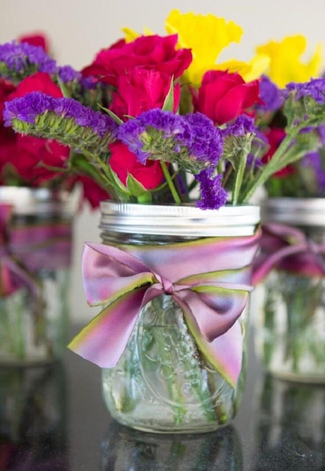 Ribbon-Wrapped Glass Elegance