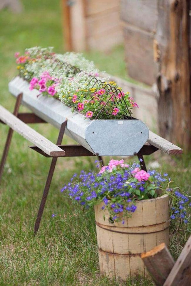 Vertical Metal Gutter Garden
