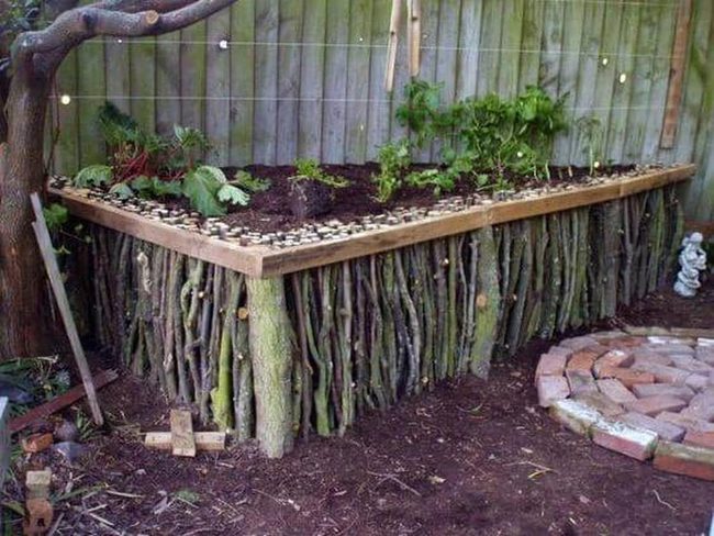 Natural Wood Herb Garden Lights