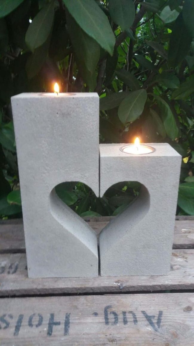 Concrete Heart Cutouts