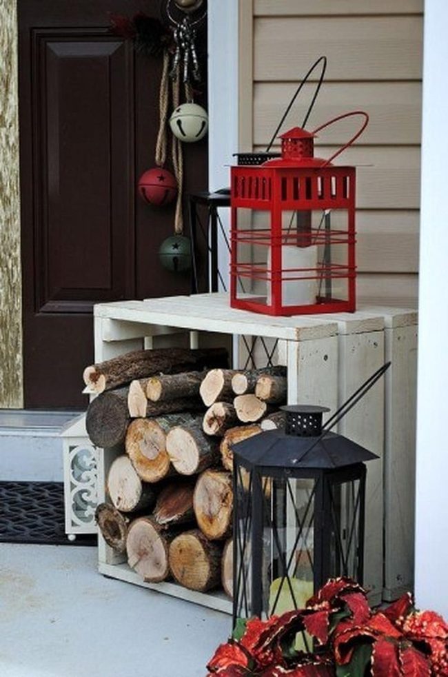 Neutral Wood Log Holder