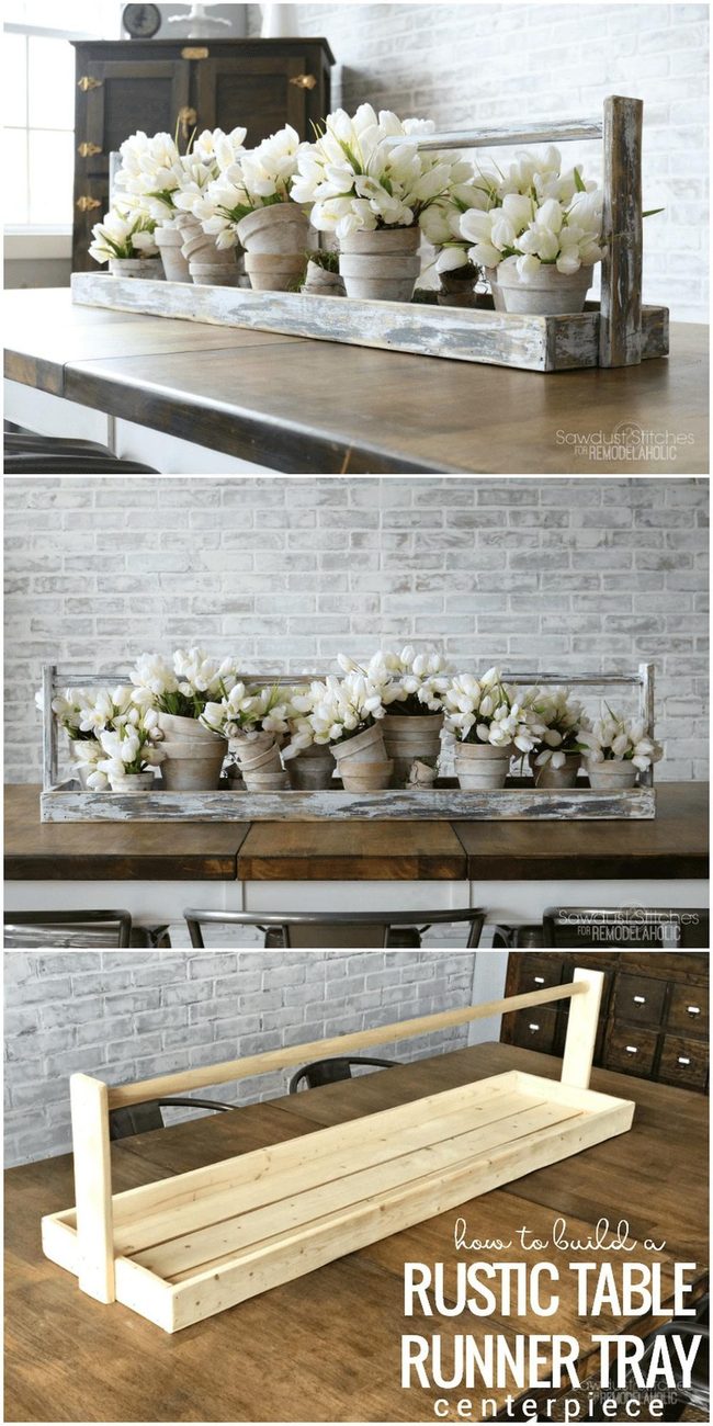 Natural Wood Table Runner Tray