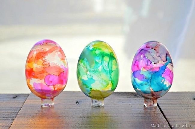 Handcrafted Glass Eggs Rainbow
