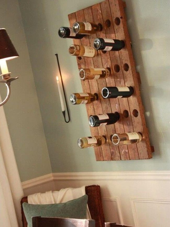 Weathered Wood Bottle Display