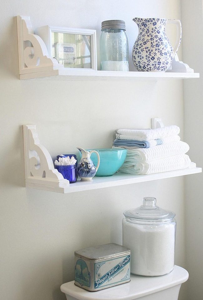 Blue Ceramic Shelf Display