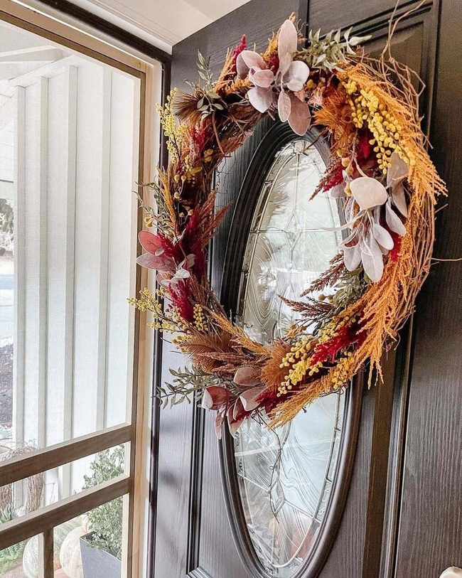 Autumn Red Grapevine Wreath