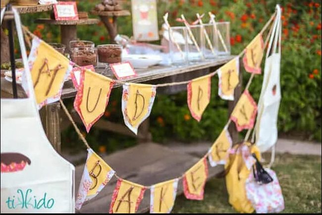 Wooden Stick Wedding Banner