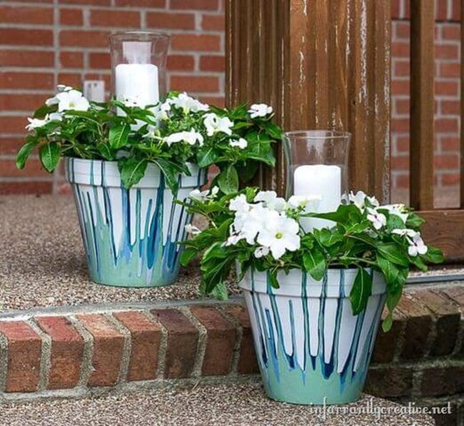 Blooming Planters Frame Your Door
