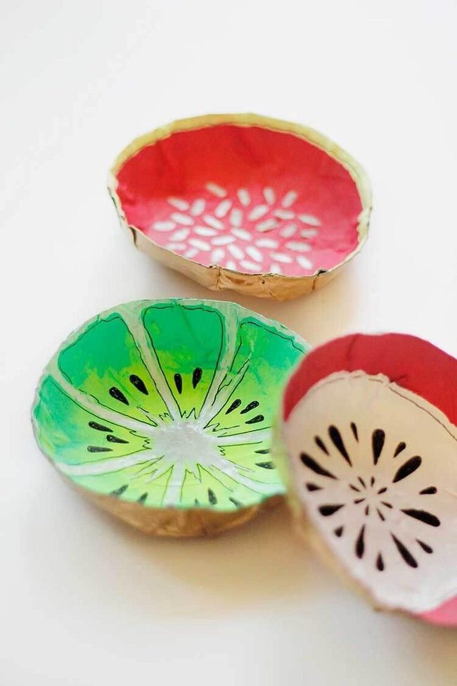 Colorful Handmade Paper Mache Bowls