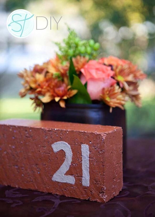 Weathered Brick Address Markers