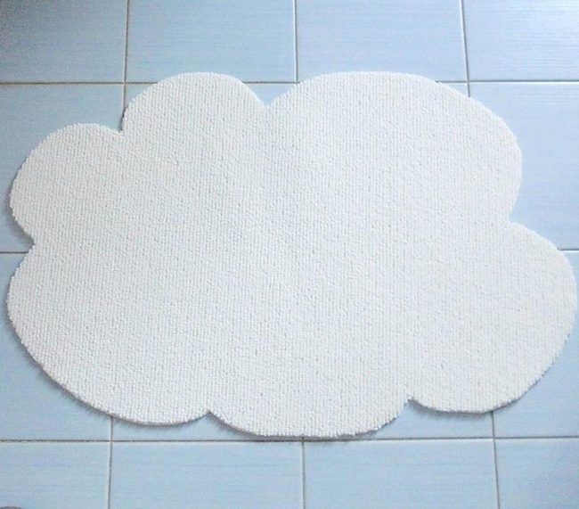 Blue Tile Sanctuary With Cloud Rugs