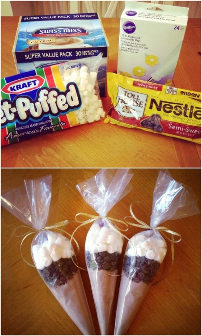 Layered Cocoa Gift Cones