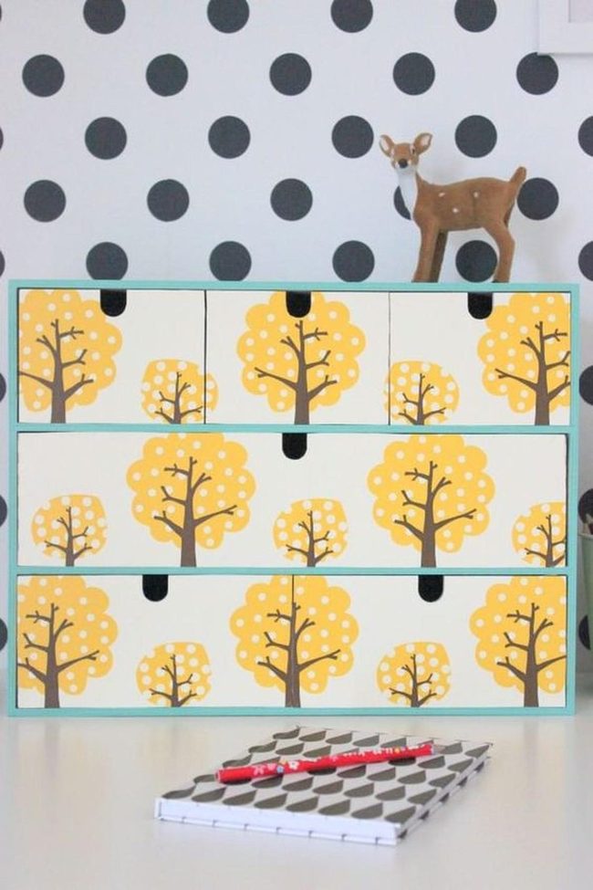 Yellow Trees White Dresser