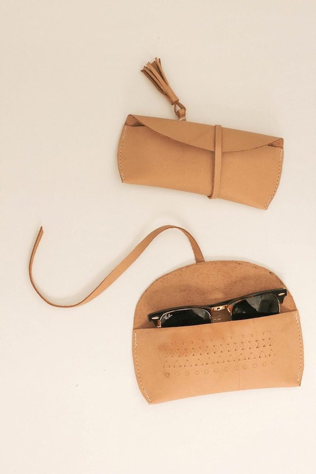 Tan Leather With Dangling Tassels