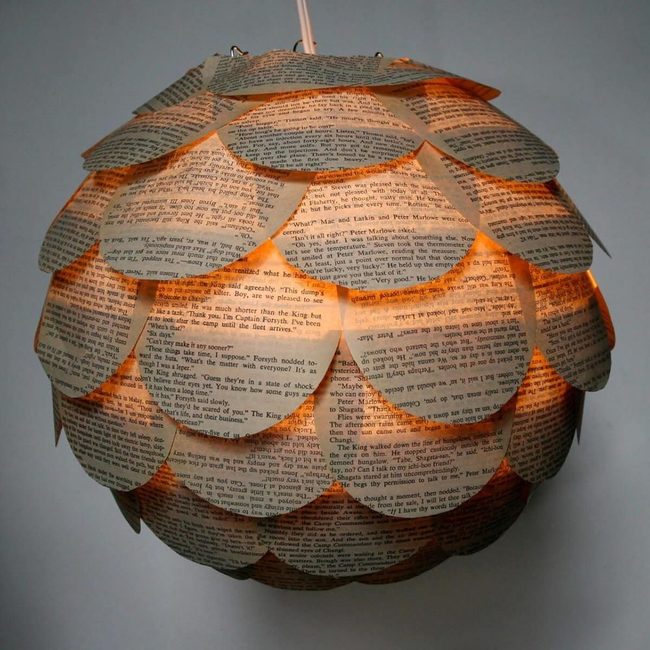 Layered Paper Pages Pendant