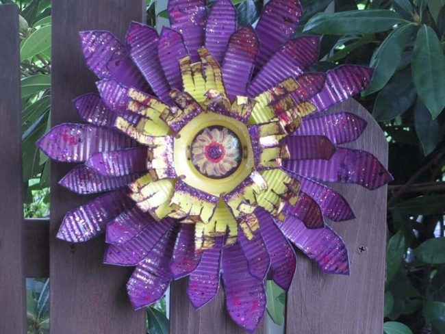 Recycled Can Metal Flowers