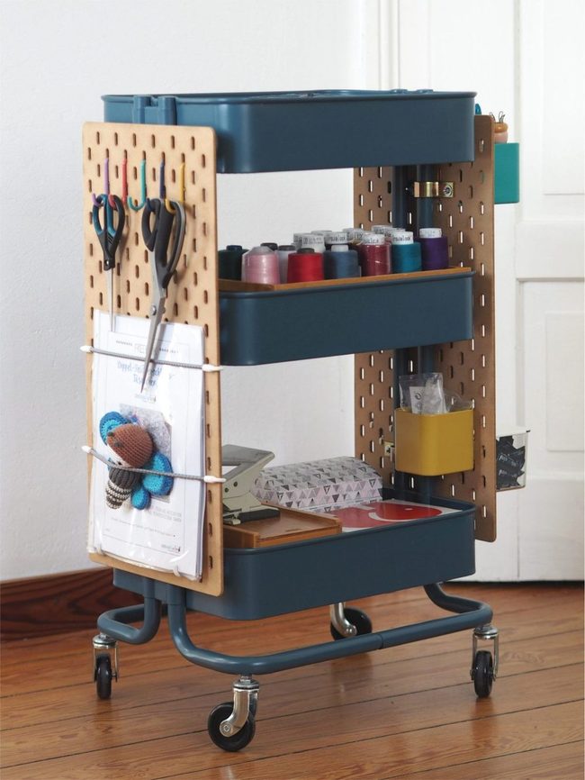 Mobile Thread And Basket Storage