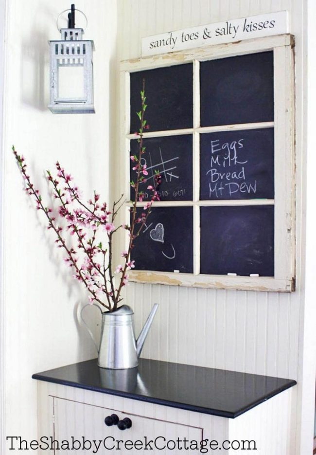 Vintage Window Chalkboard Wall