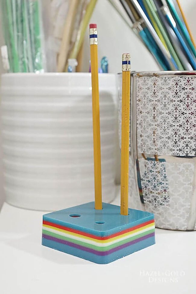 Rainbow Resin Desk Organizer