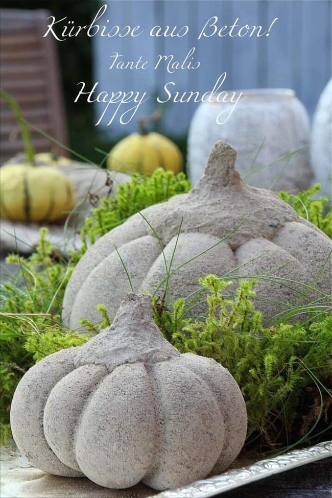 Concrete Pumpkin Yard Art