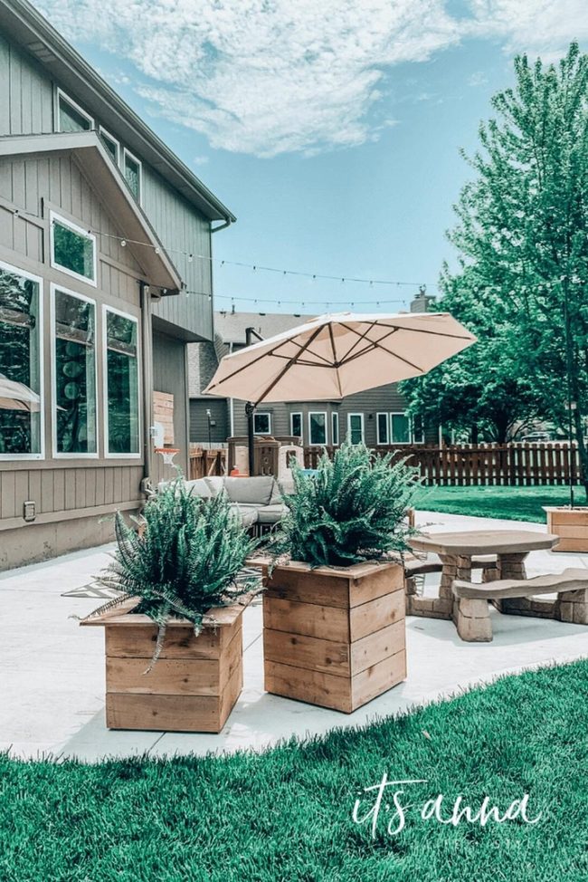 Stacked Crates, Green Garden Patio