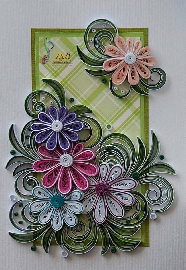 Purple Petals On Plaid