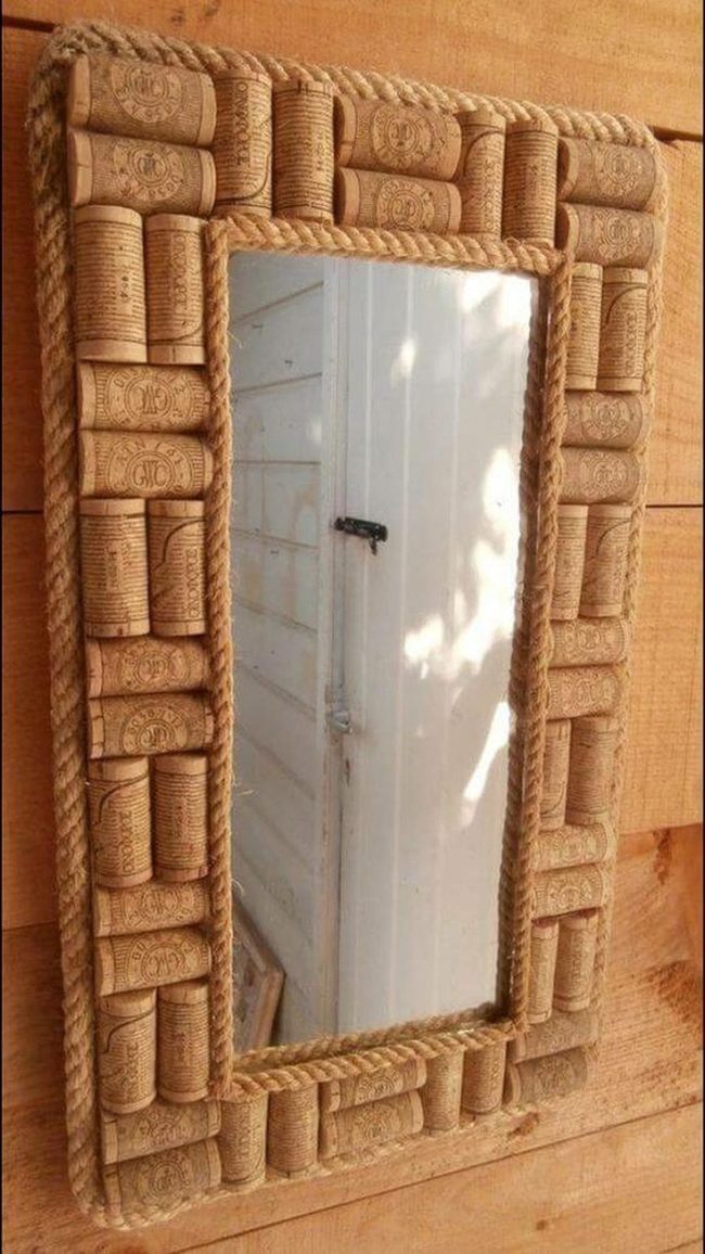 Cork And Rope Mirror Frame