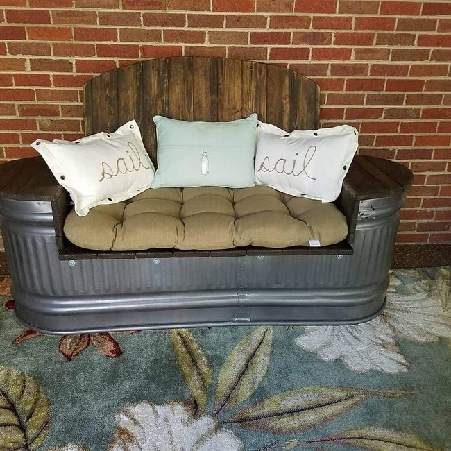 Galvanized Metal Cushion Seat