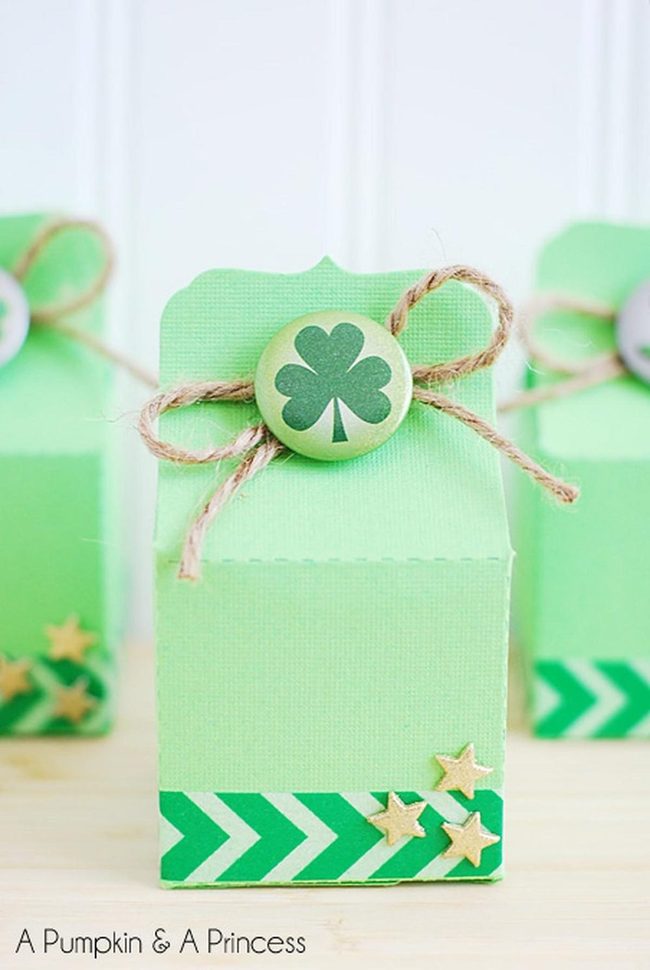 Pale Green Gift Boxes With Gold Stars