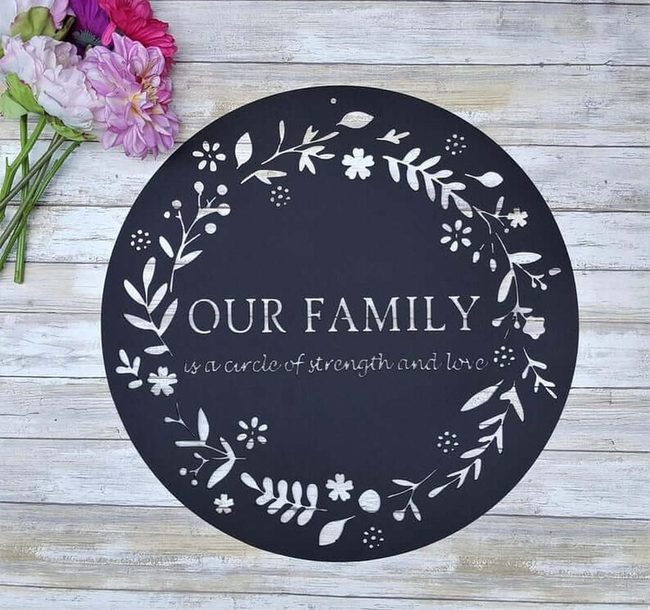 Family Circle Floral Decal