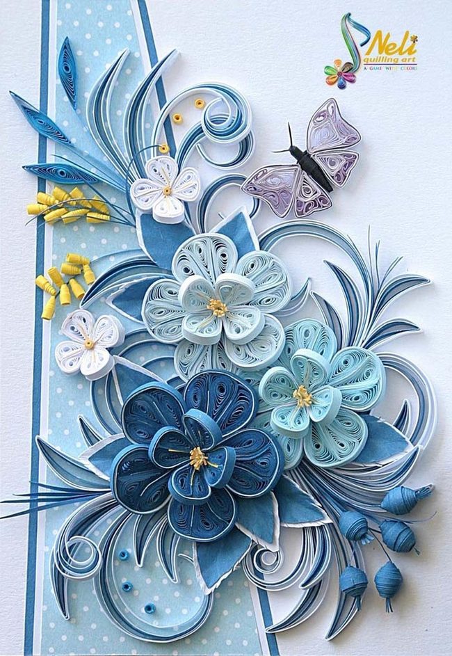 Soft Blue Butterfly Garden